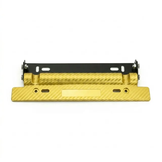 Porta Placa Graduable Delantero Tunning Dorado