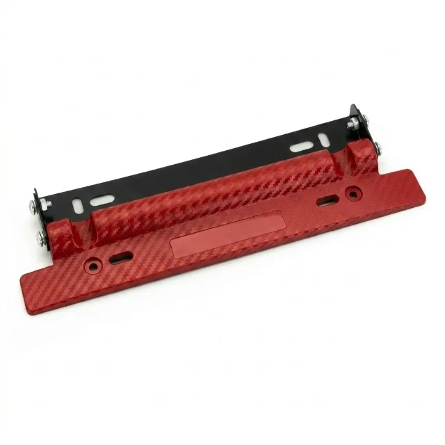 Porta Placa Graduable Delantero Tunning Rojo
