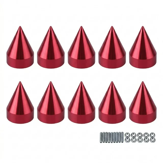 Tornillos decorativos tipo púas JDM - Rojo