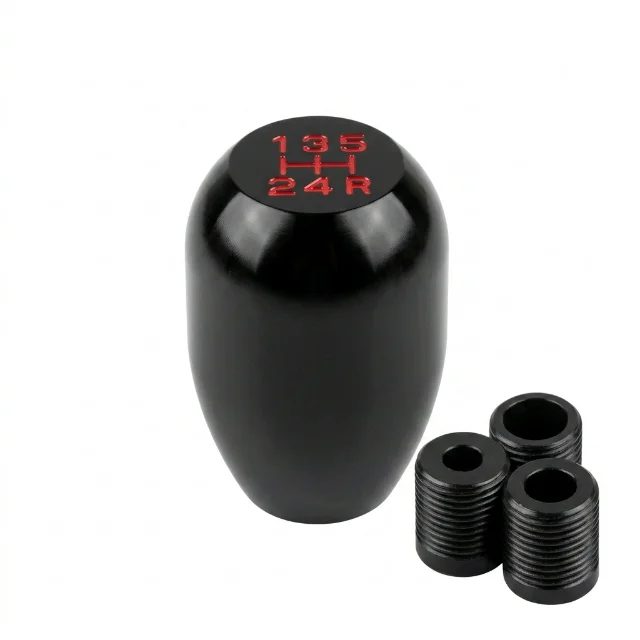 Pomo Universal Para Carros Sincrónicos Estilo Jdm Negro