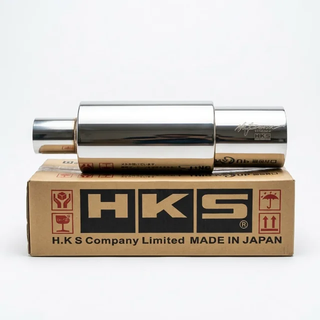 Muffler Resonador Cromado HKS 3.5" para Carro