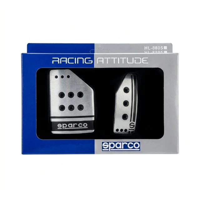 Cubre Pedales Sparco De Aluminio Plateado Para Automático