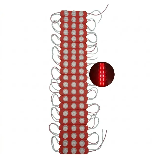Módulos Led 3030 Borde Rueda 12/24v Blíster De 20 Unidades - Rojo