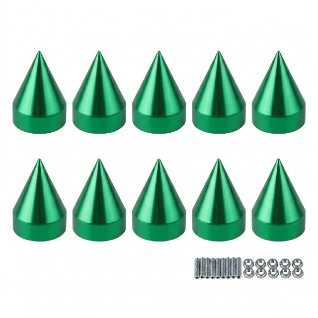 Tornillos decorativos tipo púas JDM - Verde