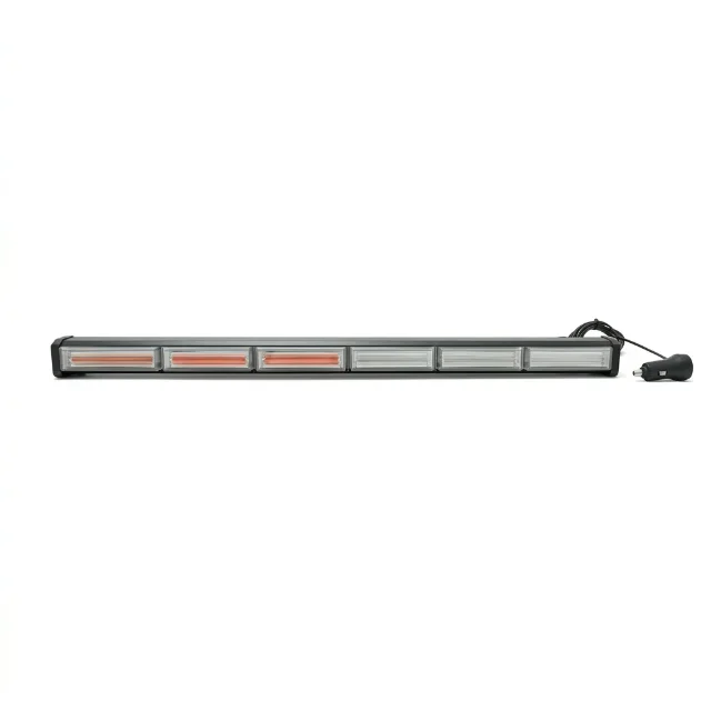Barra Led Panorámica Strobo Policial Azul/rojo 6 Tacos 89cm