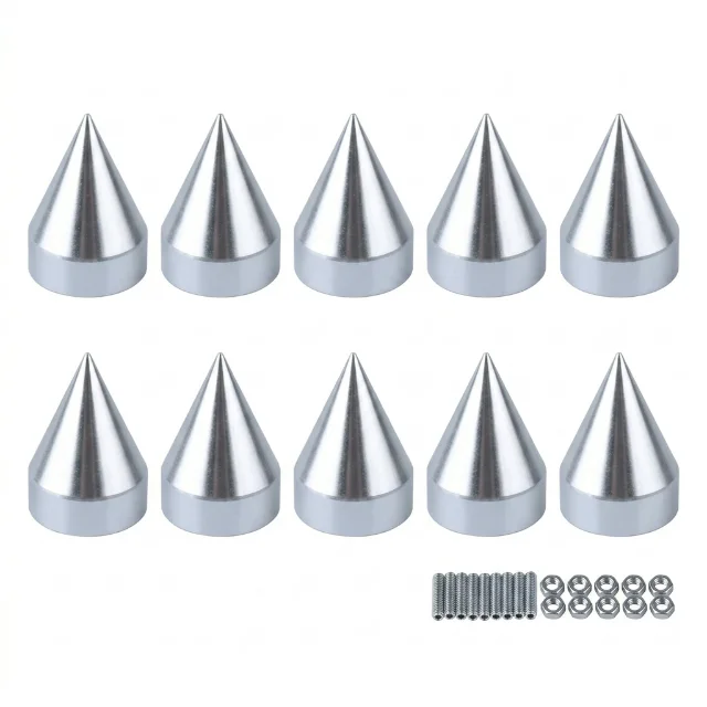 Tornillos decorativos tipo púas JDM - Plateado