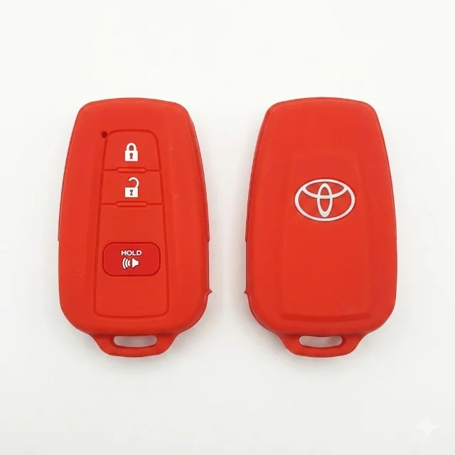 Forro Silicon Marca Toyota - Rojo