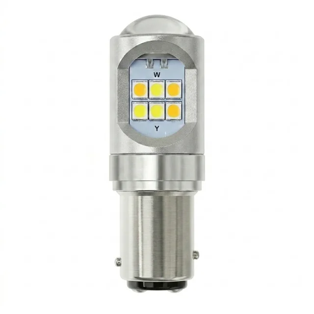 Bombillos Led 1157 Doble Contacto Bicolor Cocuyo Cruces 12v